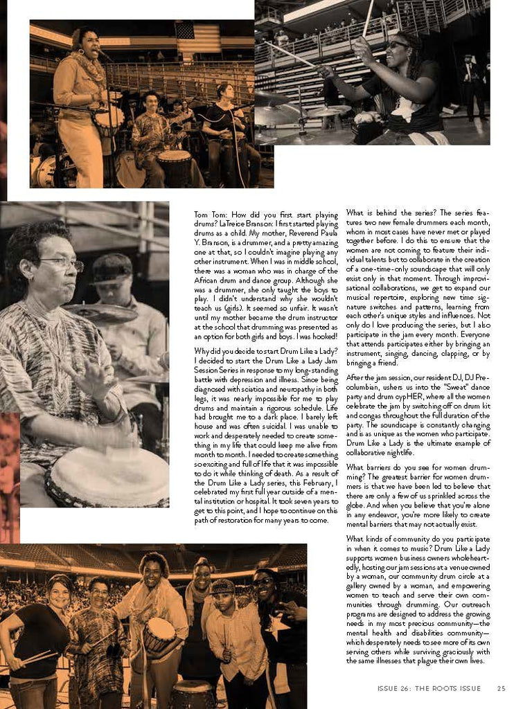 Tom Tom Magazine Issue 26: ROOTS - Drummers | Music | Feminism: Shop Tom Tom
