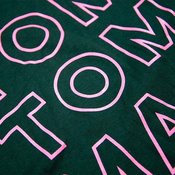 Tom Tom Old School Knockout T-Shirt - Pink on Green