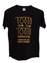 Tom Tom Magazine T-Shirt Black with Yellow Print