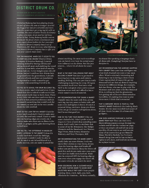 Tom Tom Magazine Issue 3: Cindy Blackman Santana - Drummers | Music | Feminism: Shop Tom Tom