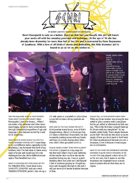 Tom Tom Magazine Issue 8: The Kids Issue - Drummers | Music | Feminism: Shop Tom Tom
